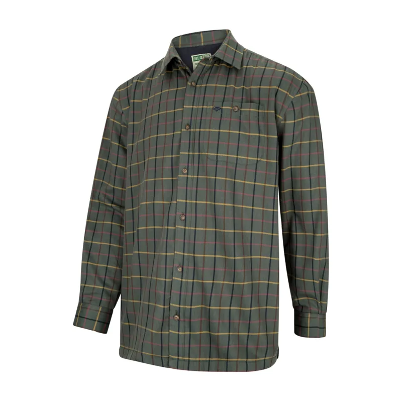 Hoggs of Fife Mens Fleece Lined Shirt - Beech